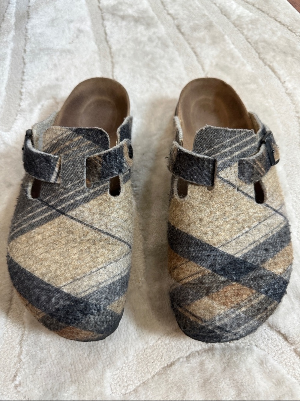 BIRKENSTOCK Papillio Boston Sandals Tartan Wool Clog